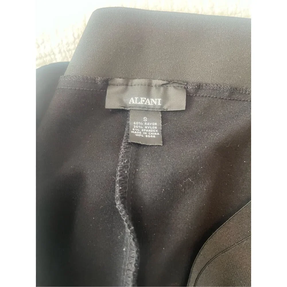 Alfani Black Pull On Stretch Dress Pants